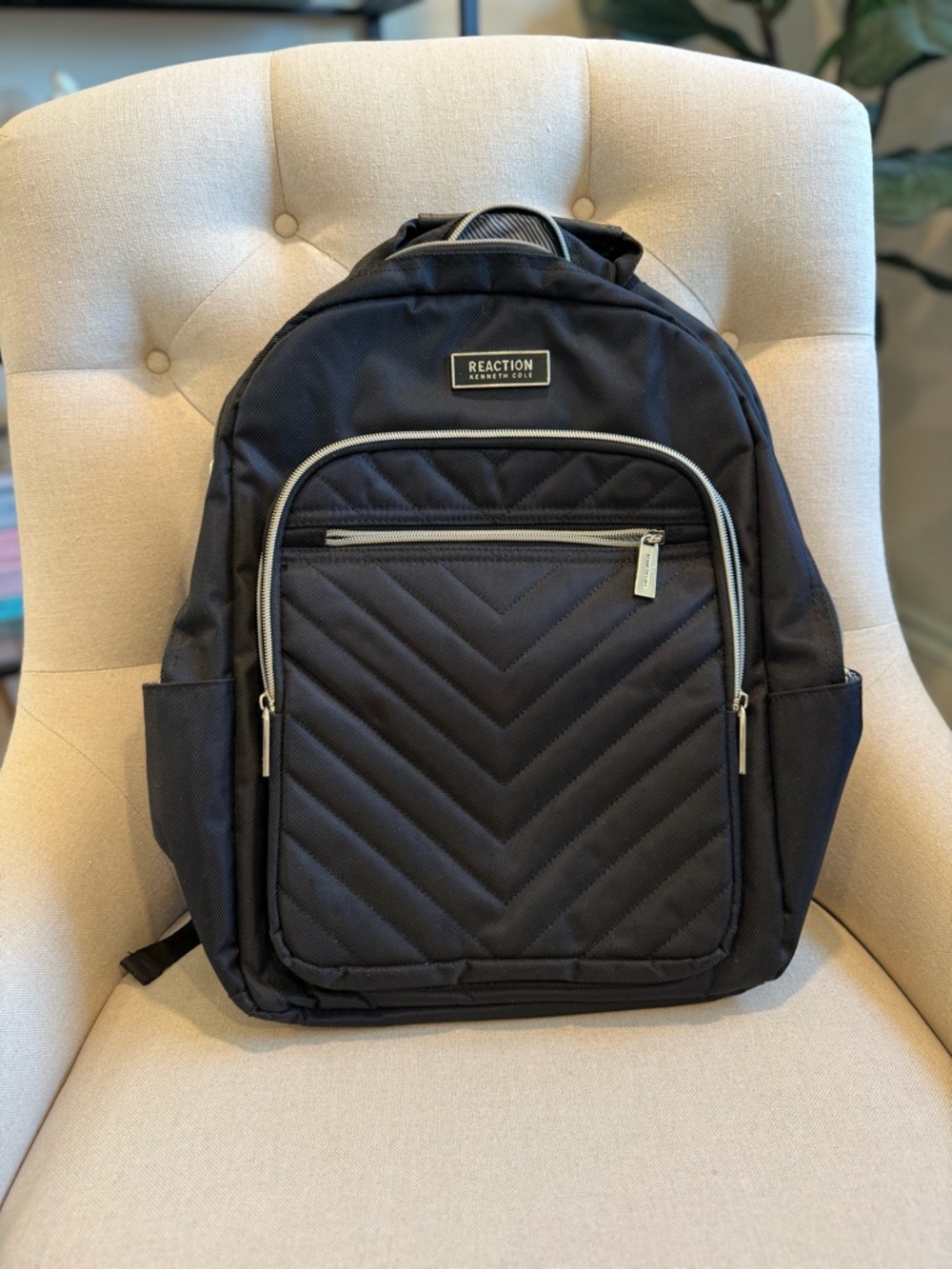 Kenneth Cole Reaction Black Quilted Backpack